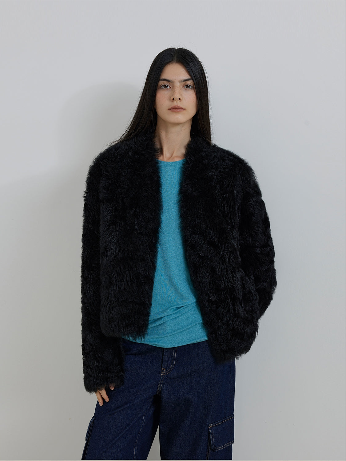 Beethoven's Night Reversible Standing Collar Tuscan Sheepskin Coat