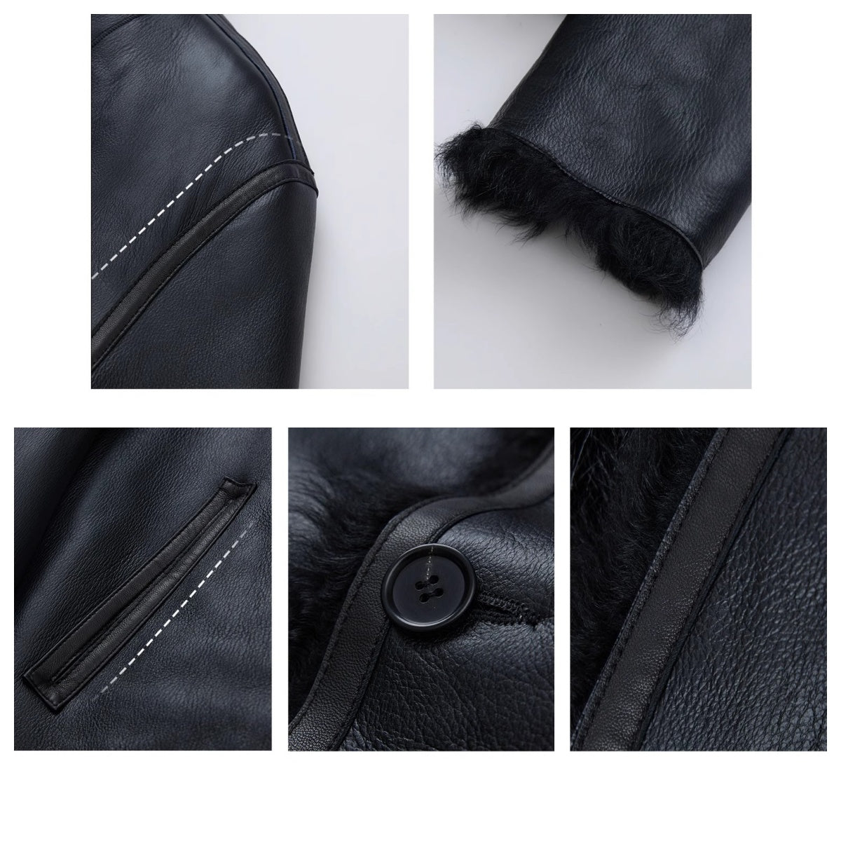 Beethoven's Night Reversible Standing Collar Tuscan Sheepskin Coat