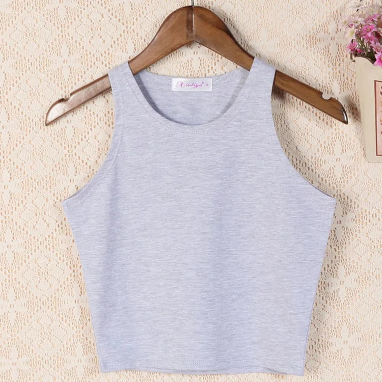 2024 New Cotton Tank Top Women Clothing Brand Design Crop Top Female Sexy Top Fitness Tshirt Camisole Solid Vest