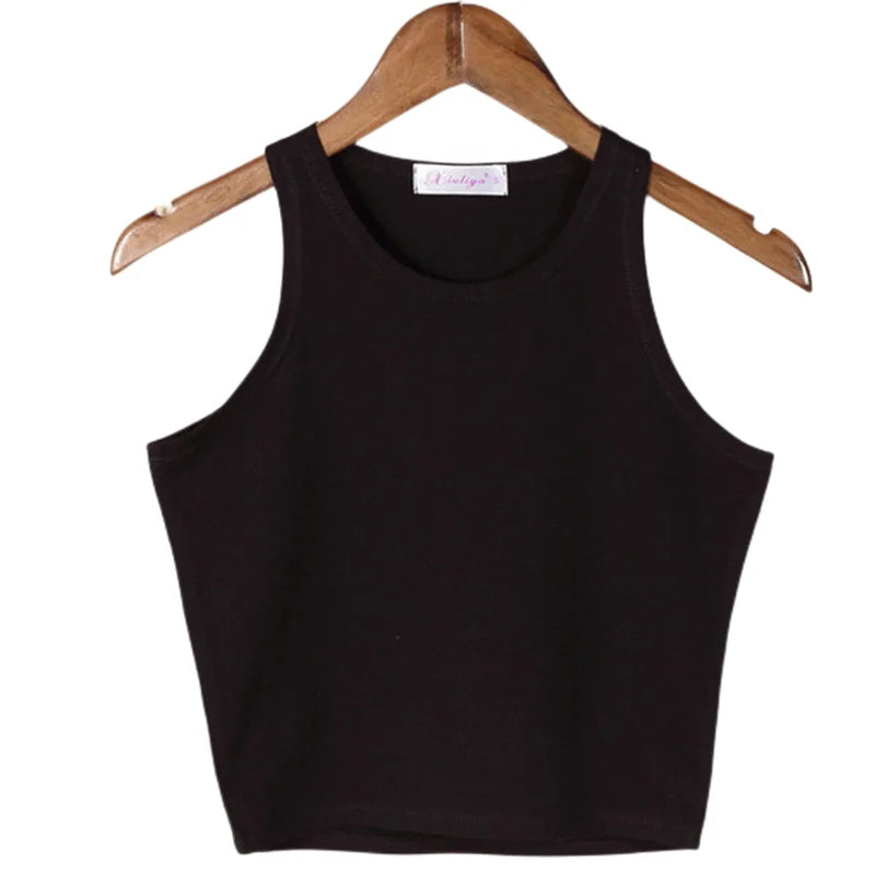 2024 New Cotton Tank Top Women Clothing Brand Design Crop Top Female Sexy Top Fitness Tshirt Camisole Solid Vest