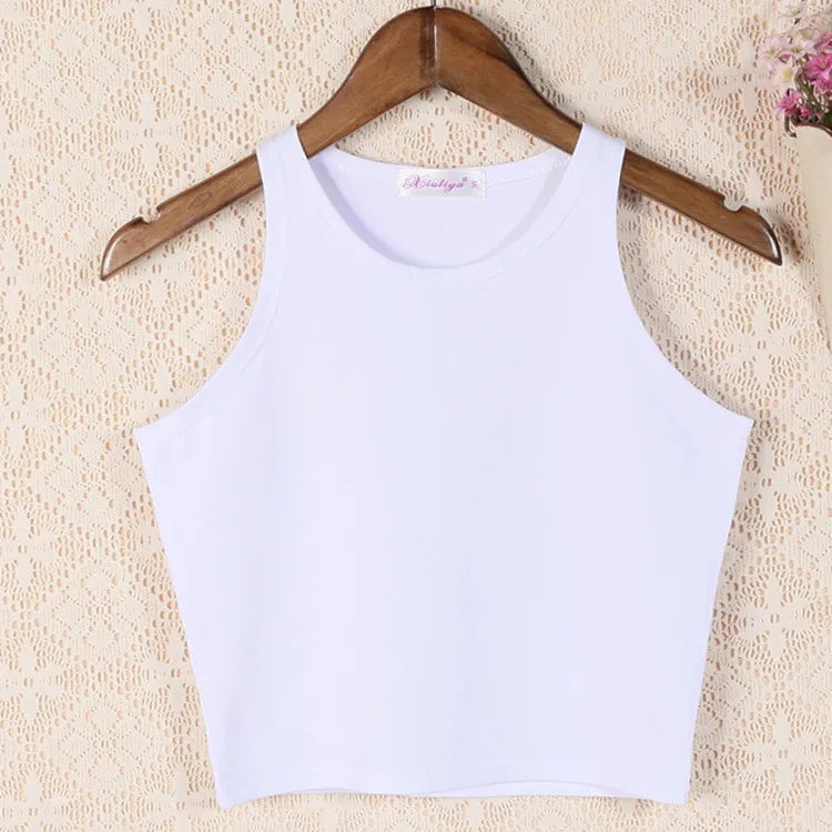 2024 New Cotton Tank Top Women Clothing Brand Design Crop Top Female Sexy Top Fitness Tshirt Camisole Solid Vest