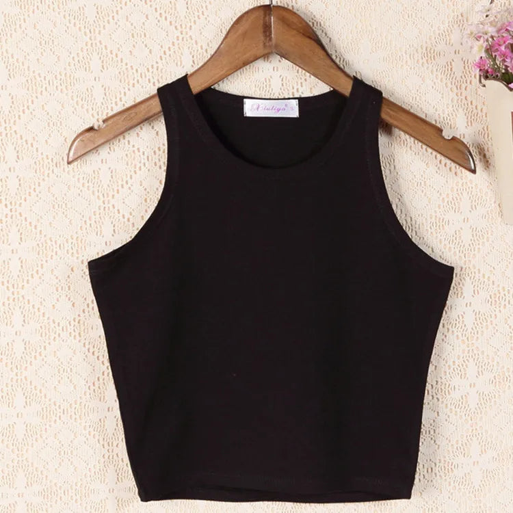 2024 New Cotton Tank Top Women Clothing Brand Design Crop Top Female Sexy Top Fitness Tshirt Camisole Solid Vest