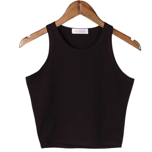 2024 New Cotton Tank Top Women Clothing Brand Design Crop Top Female Sexy Top Fitness Tshirt Camisole Solid Vest